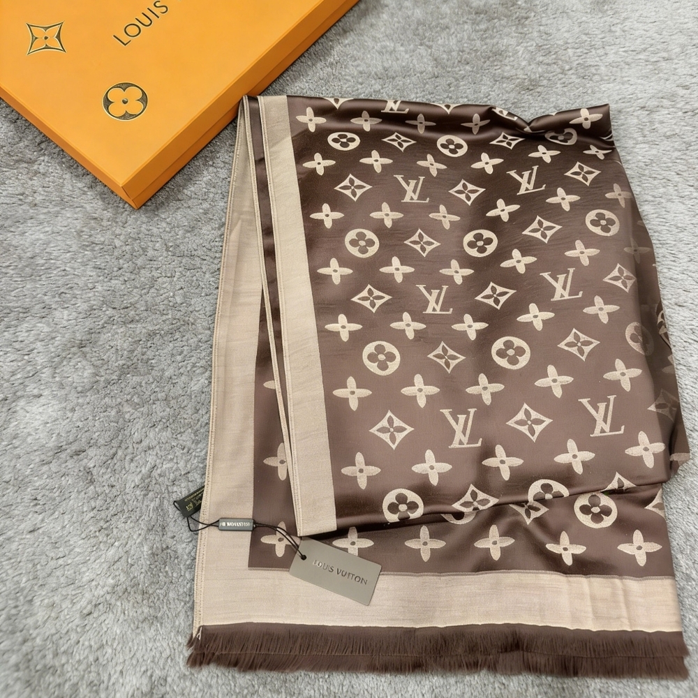 Louis Vuitton Vintage Monogram Silk Scarf